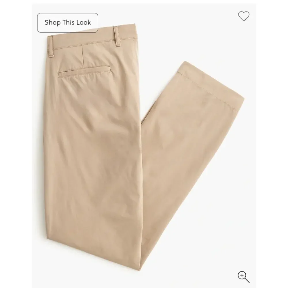 NWOT J. Crew Straight-Fit Tech Chino Pant Harvest Flax 34/30